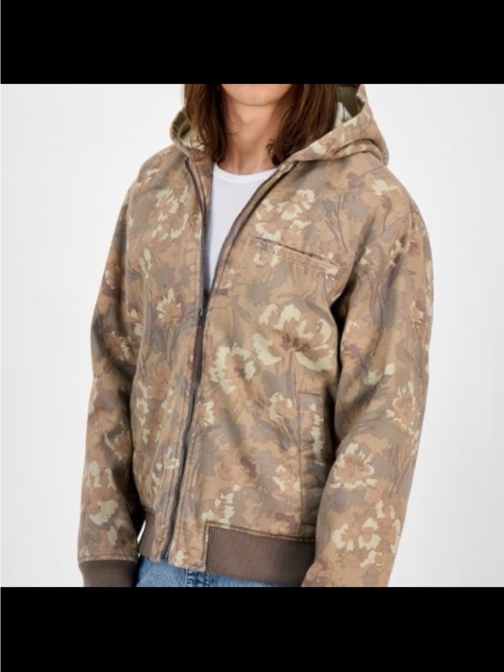 NWT sun+stone men’s Gwynn hooded jacket color dune size medium - Picture 5 of 9